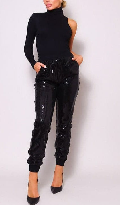 Holiday Sequins Joggers (LIMITED QUANTITY) - SASHAY COUTURE BOUTIQUE Bottoms