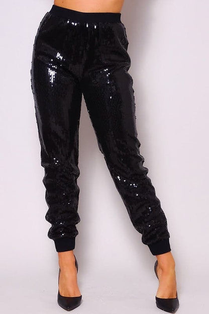 Holiday Sequins Joggers (LIMITED QUANTITY) - SASHAY COUTURE BOUTIQUE Bottoms