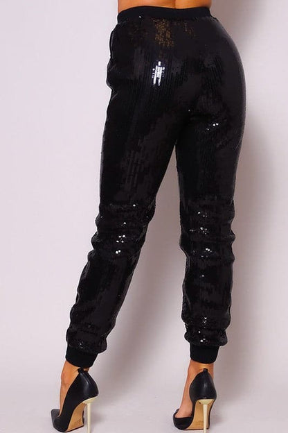 Holiday Sequins Joggers (LIMITED QUANTITY) - SASHAY COUTURE BOUTIQUE Bottoms