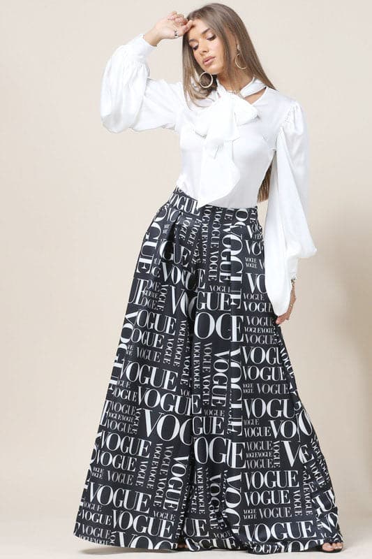 Palazzo Skirt Pants Vogue - SASHAY COUTURE BOUTIQUE