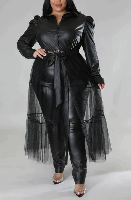 L/S Fancy Top w/ Tulle Bottom (Curvy) - SASHAY COUTURE BOUTIQUE Tops