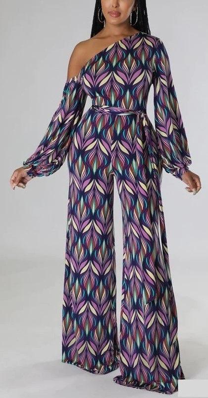Off One Shoulder Jumpsuit - SASHAY COUTURE BOUTIQUE Jumpsuits & Rompers